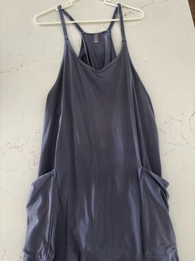 Free People Slate Blue Hot Shot Romper Dress